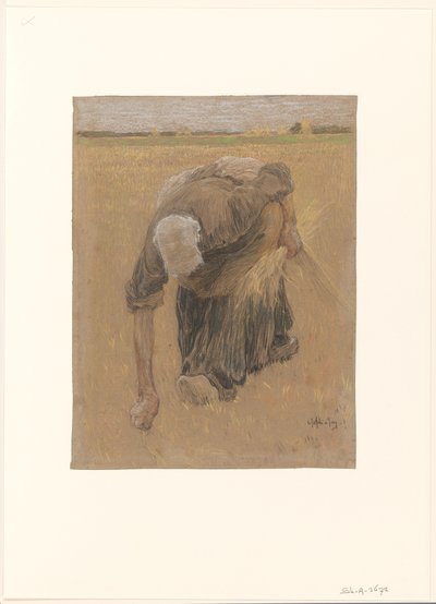 Woman Gleaning by Pieter de Josselin