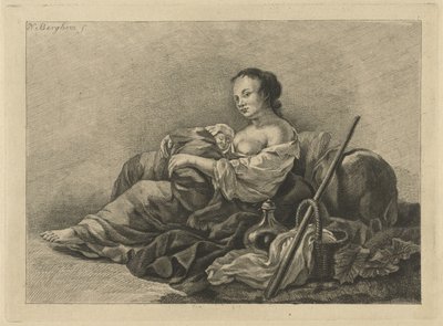 Shepherdess with Child by Pieter de Mare