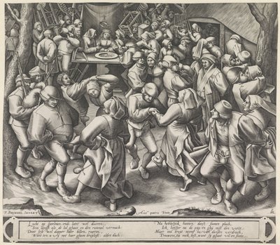 Dance at a Peasant Wedding by Pieter van der Heyden