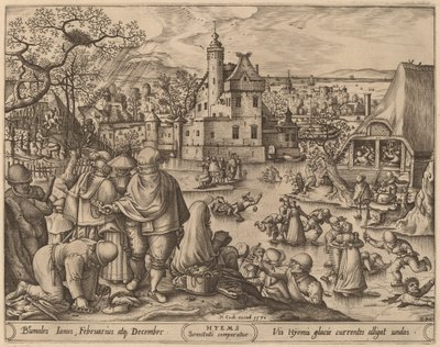 Winter by Pieter van der Heyden after Hans Bol