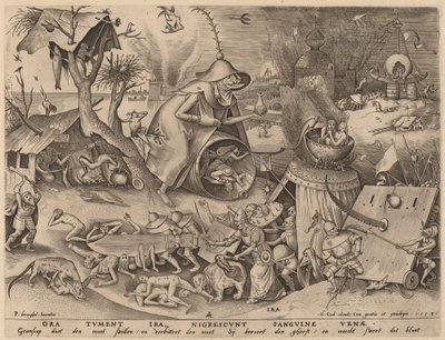 Anger by Pieter van der Heyden after Pieter Bruegel the Elder