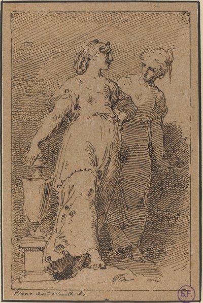 Two Young Women by Pietro Antonio Novelli