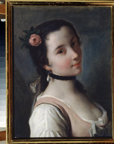A Girl with a Rose by Pietro Antonio Rotari