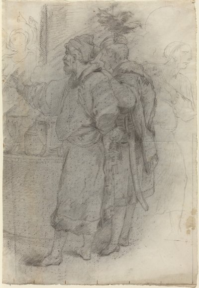 Two Standing Courtiers by Pietro Fancelli