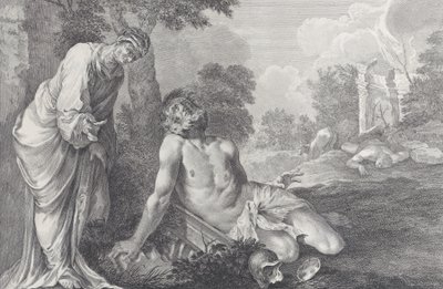 Job rebuked by his wife, 1730-39 by Pietro Monaco