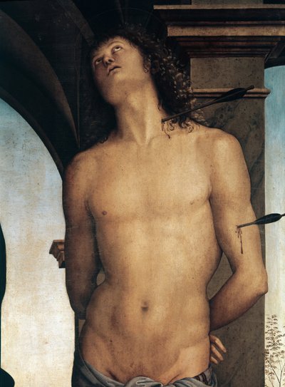 St Sebastian (detail) by Pietro Perugino