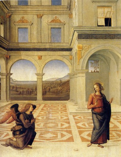 The Annunciation, ca. 1498 by Pietro Perugino