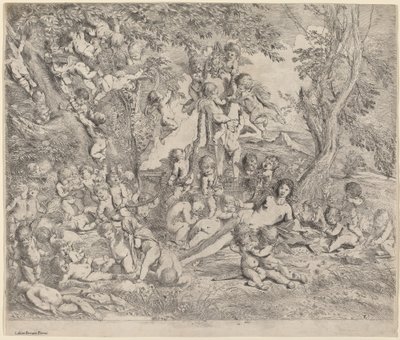 Venus in a Garden with Cupids by Pietro Testa