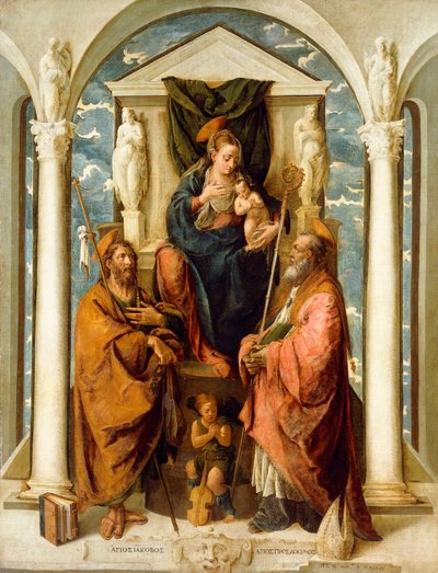 The Madonna and Child Enthroned by Pietro de Marascalchi