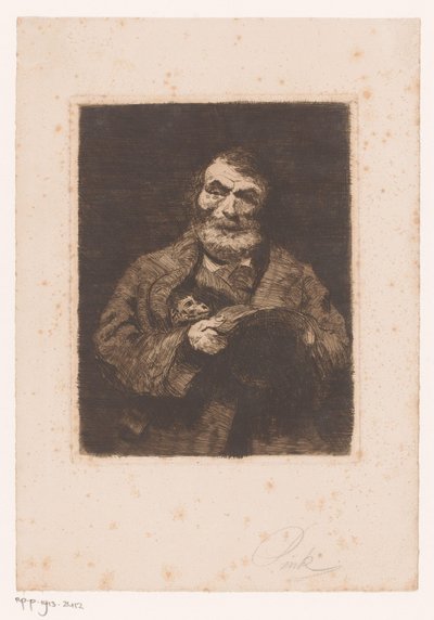Man with Monkey by Pink (signed by artist)
