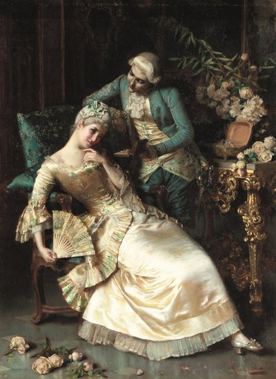 Suitor bearing gifts by Pio Ricci