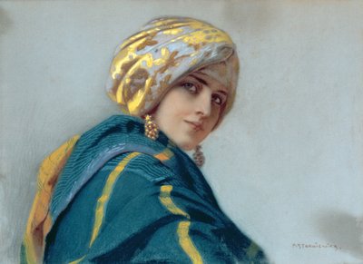 Girl in a Shawl, c.1920 by Piotr Stachiewicz
