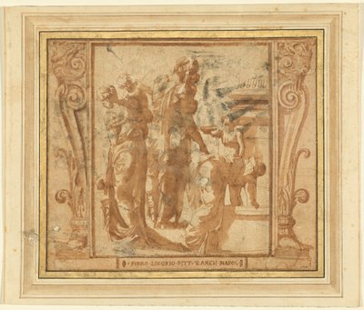 Women and Children at a Fountain by Pirro Ligorio