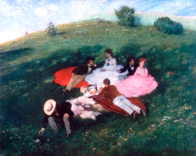 Picnic in May, 1873 by Pál Szinyei Merse