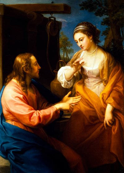 Christ and the Woman of Samaria by Pompeo Girolamo Batoni