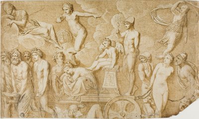 Triumph of Love (after antique bas-relief) by Pompeo Girolamo Batoni