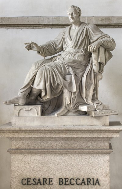 Statue of Cesare Beccaria by Pompeo Marchesi