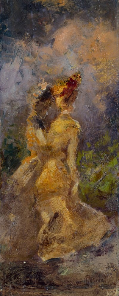 Ladies Promenading by Pompeo Mariani