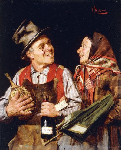 The Wine Merchant by Pompeo Massani