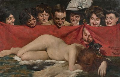 The Peep Show Les Voyeurs, 1912 by Pompeo Massani