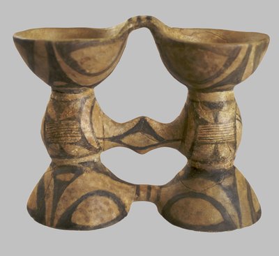 Binocular-Form Vessel by Prehistoric Russian Culture