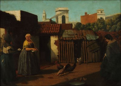 Porteño Patio in 1850 by Prilidiano Pueyrredon