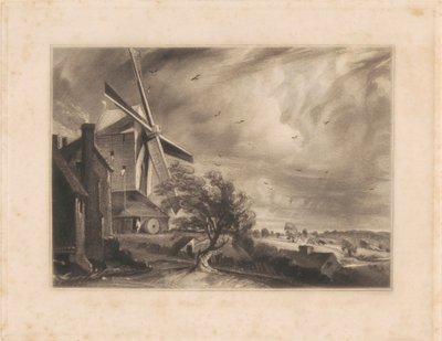 Mill Near Colchester by Print made by David Lucas