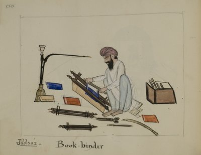 A Book Binder by Punjabi School