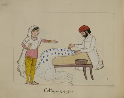 A cotton printer by Punjabi School