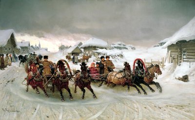 Shrovetide, 1889 by Pyotr Grusinsky