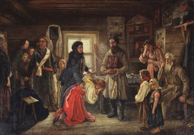 Before the Marriage, 1900s by Pyotr Ivanovich Tselebrovski
