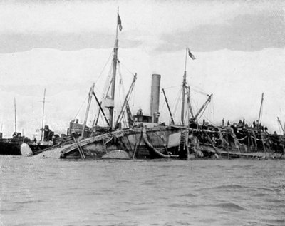 The raising of HMS Gladiator by Queen Alexandra