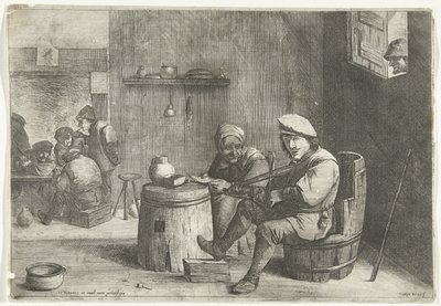 Violinist in a Tavern by Quirin Boel