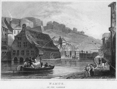 Namur. On the Sambre, 1850 by R. Brice