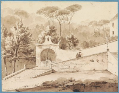Chapel at the Bottom of a Staircase by Raffaele Carelli
