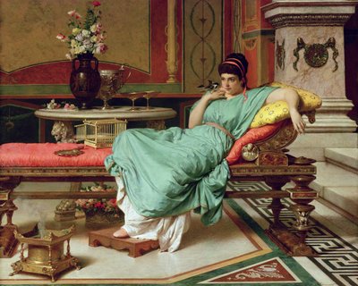 A Pompeian Beauty by Raffaele Giannetti