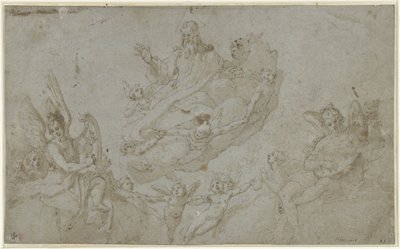 God the Father with Musical Angels by Raffaellino da Reggio