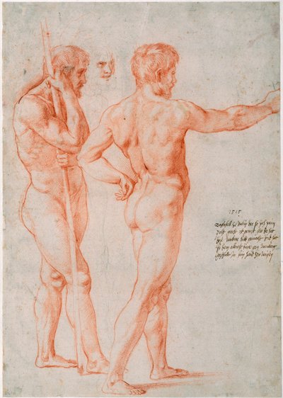 Two Nude Studies, 1515 by Raffaello Sanzio Raphael