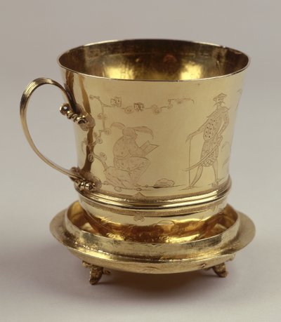 Gold Chocolate Cup, c.1685 by Ralph Leake