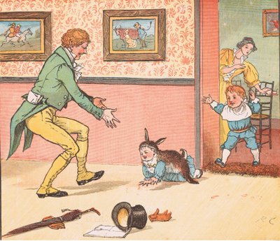 Gone to fetch a rabbit skin by Randolph Caldecott