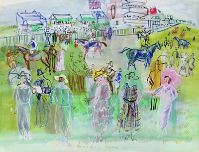 Elegant People at Epsom by Raoul Dufy