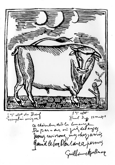 Illustration from "Le Bestiaire" by Guillaume Apollinaire by Raoul Dufy