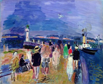 The Pier at Honfleur by Raoul Dufy