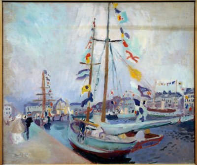 The Flagged Yacht in Le Havre by Raoul Dufy