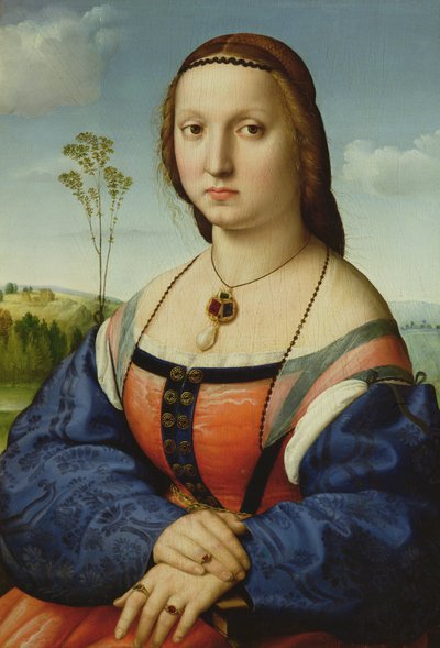 Portrait of Maddalena Doni by Raffaello Sanzio Raphael