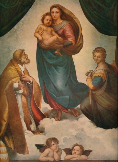 The Sistine Madonna, 1512 by Raffaello Sanzio Raphael