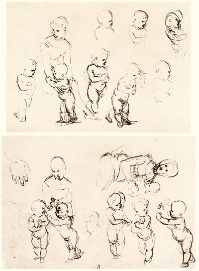 Various Designs for Madonna in the Countryside by Raffaello Sanzio Raphael