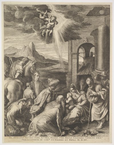 Adoration of the Magi by Raphael Sadeler