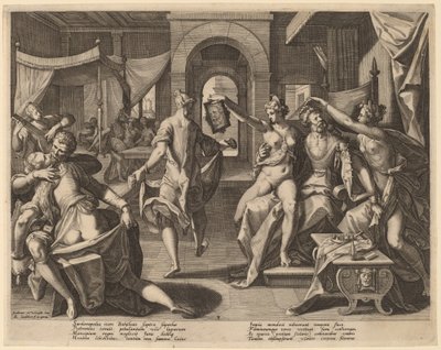 Sardanapalus among the Concubines, 1589 by Raphael Sadeler