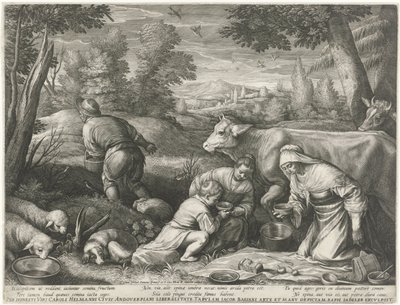 The Little Milkmaid by Raphaël Sadeler (I)